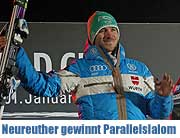 Felix Neureuther gewann den Audi FIS Ski World Cup 2013 im Olympiapark zum Jahresauftakt  (ªFoto:Martin Schmitz)
